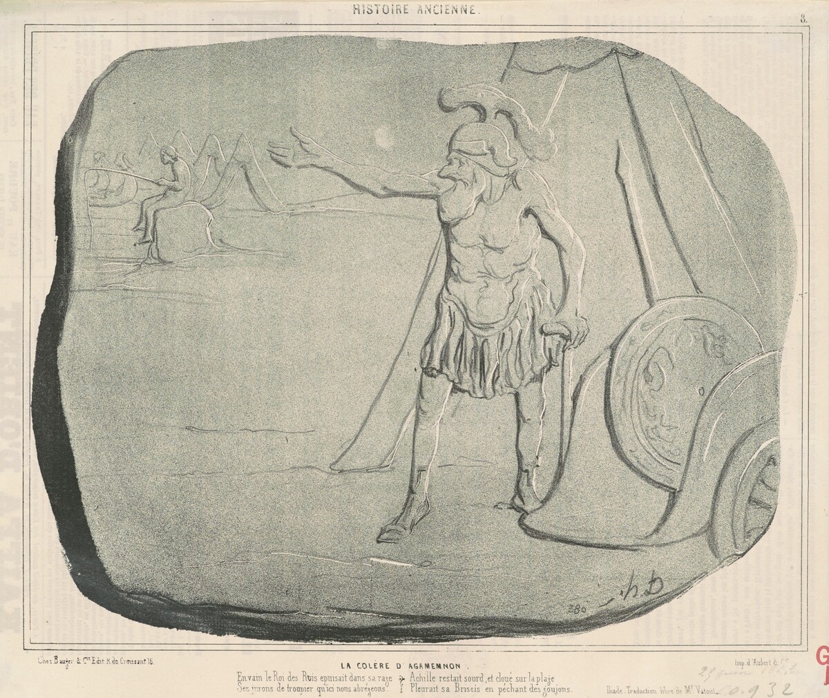 La colére d'Agamemnon by Honoré Daumier