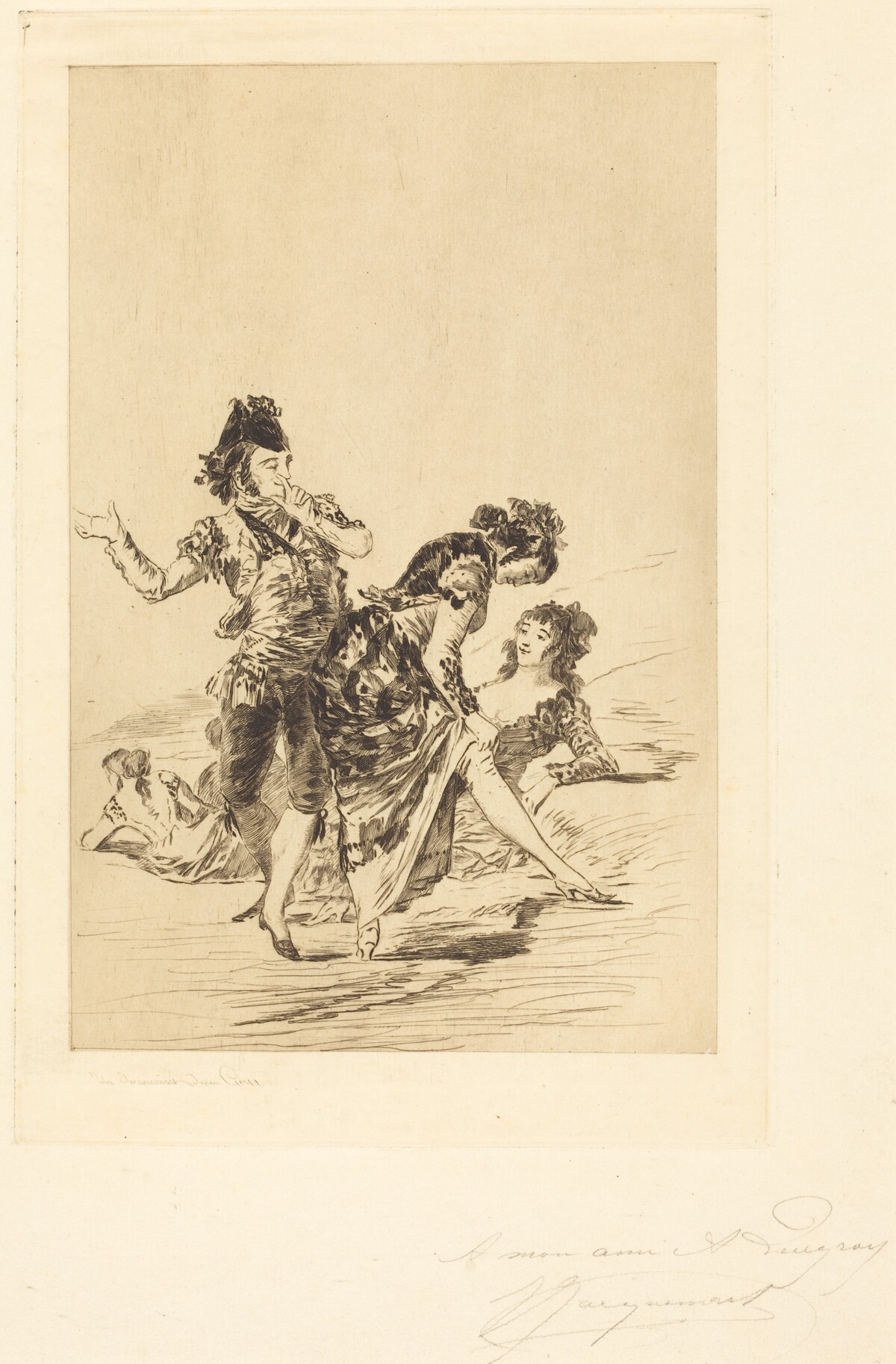 Spanish Scene (Scène espagnole) by Jules-Ferdinand Jacquemart after Francisco Goya
