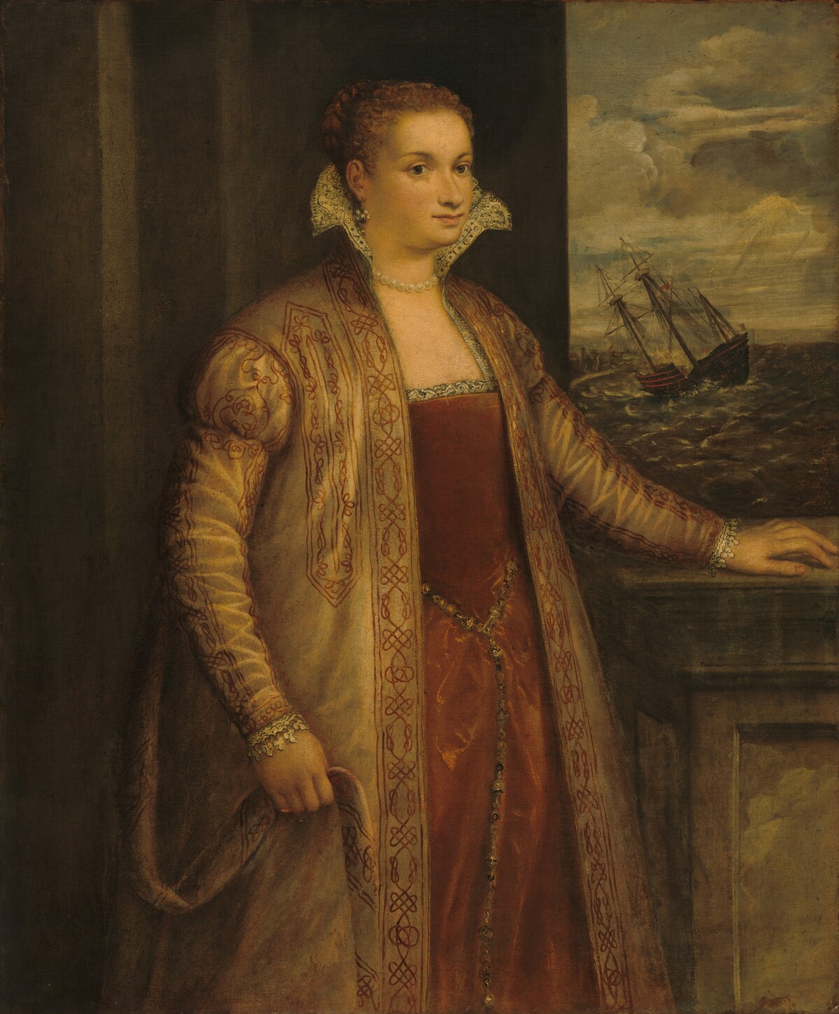 Emilia di Spilimbergo by Assistant of Titian, possibly begun by Gian Paolo Pace