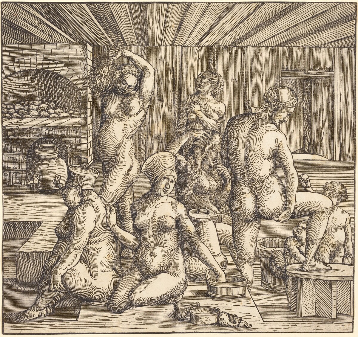Women's Bath by Follower of Albrecht Dürer