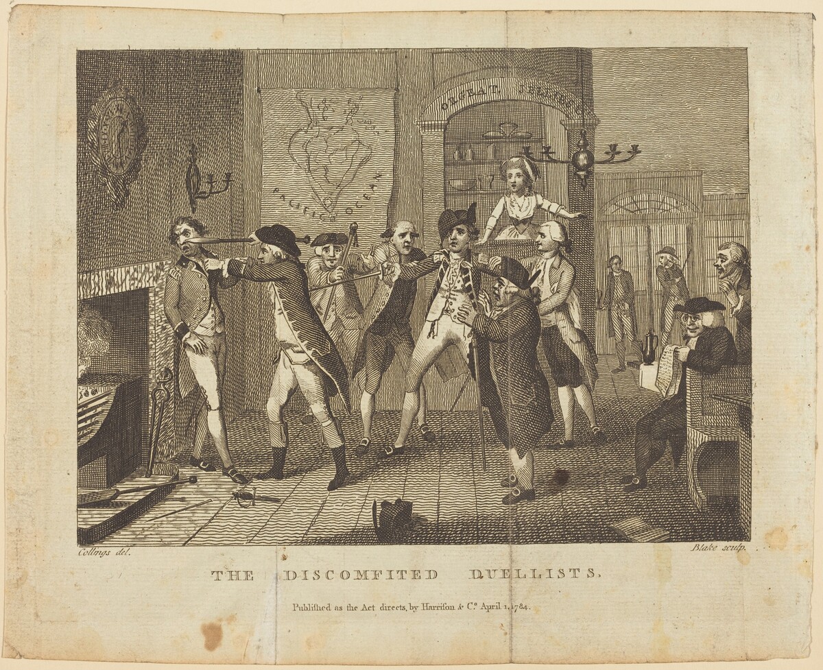 The Discomfited Duellists by William Blake after Samuel Collings