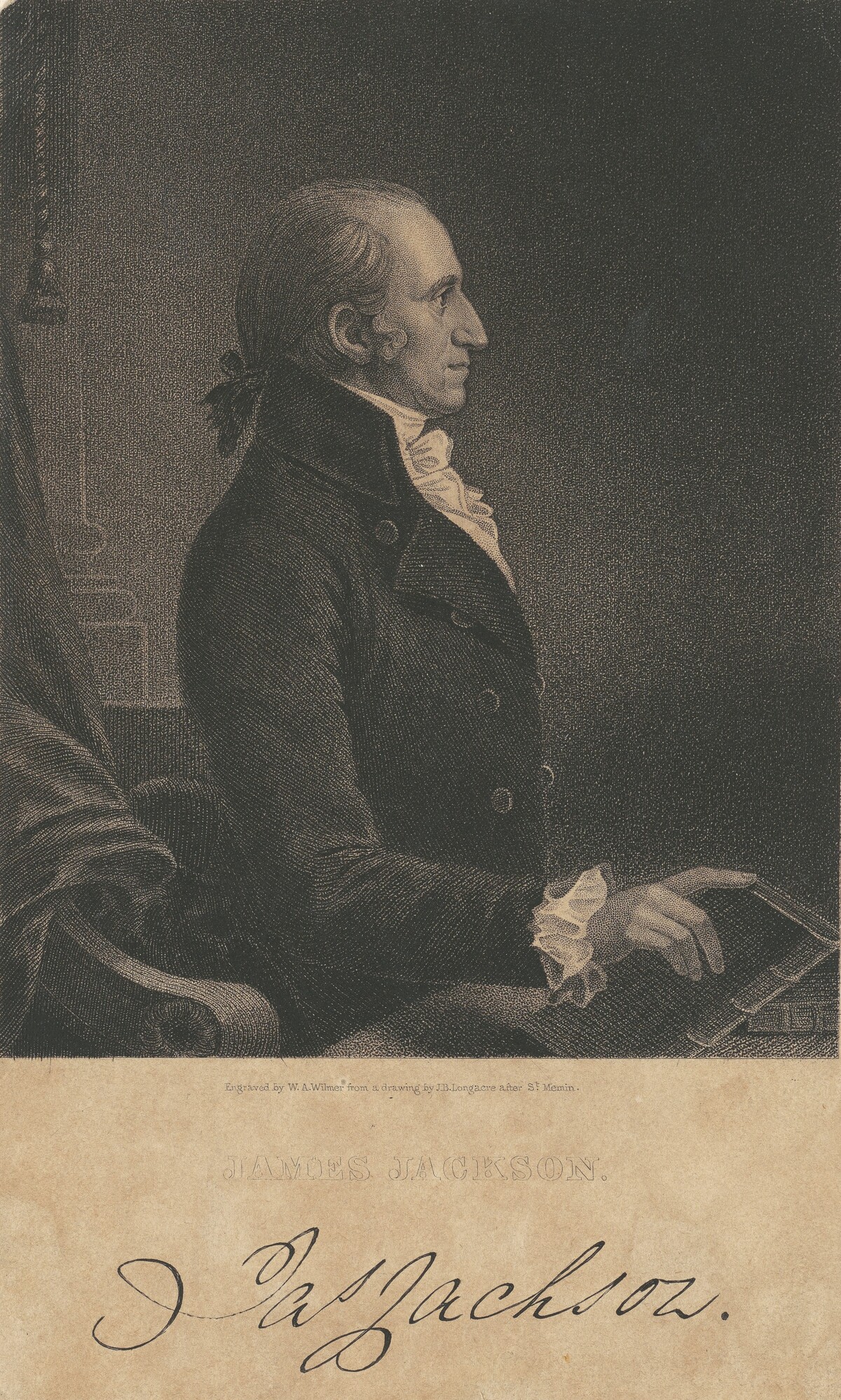 James Jackson by James B. Longacre, after Charles Balthazar Julien Févret de Saint-Mémin, William A. Wilmer engraver