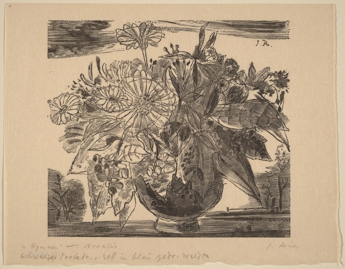 Illustration to Novalis, "Hymmen an die NachtRosenhammer" by Imre Reiner