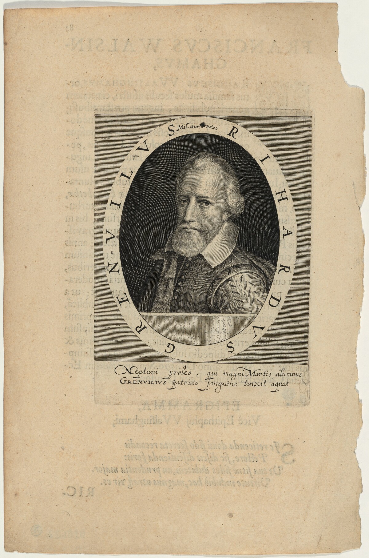 Sir Richard Grenville, Naval Commander by Willem de Passe and Magdalena de Passe