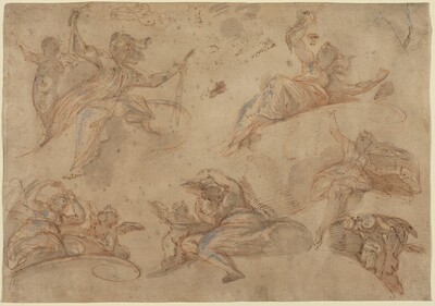 Allegorical Figures Seen from Below