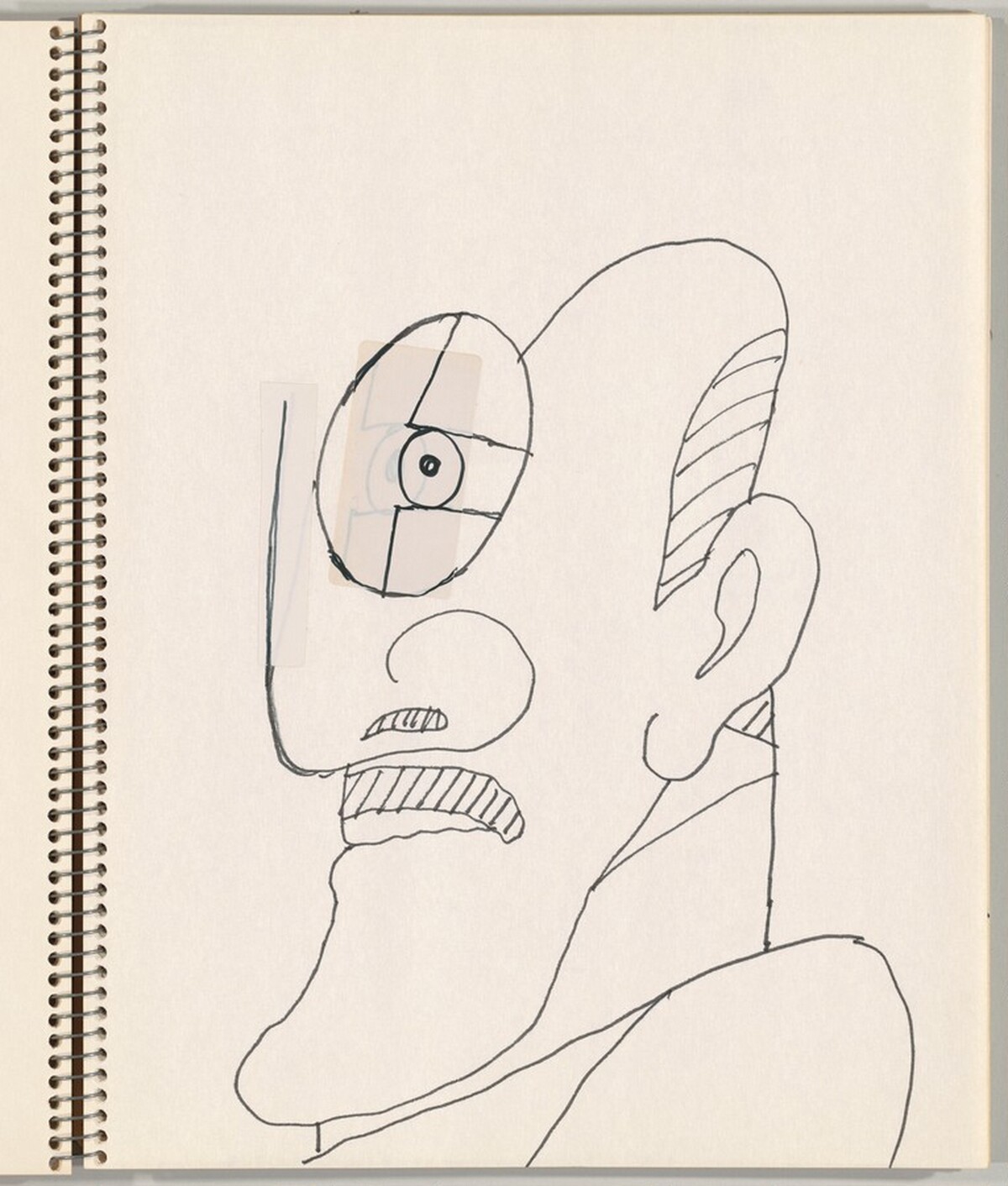 Self-Portrait in Profile by Saul Steinberg