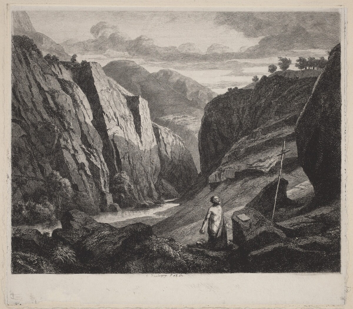 Saint Jerome by Charles-François Daubigny
