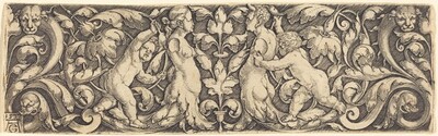 Cross Panel with Vine in Center and Tritons' Couple