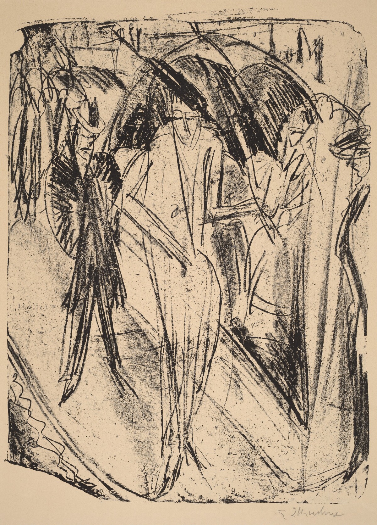 Lady in the Rain by Ernst Ludwig Kirchner