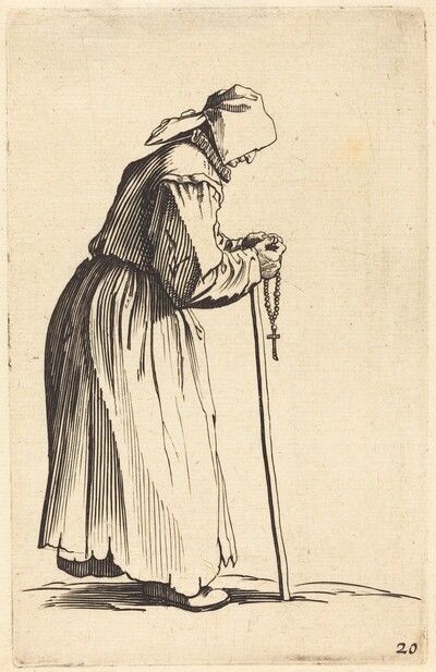Beggar Woman with Rosary