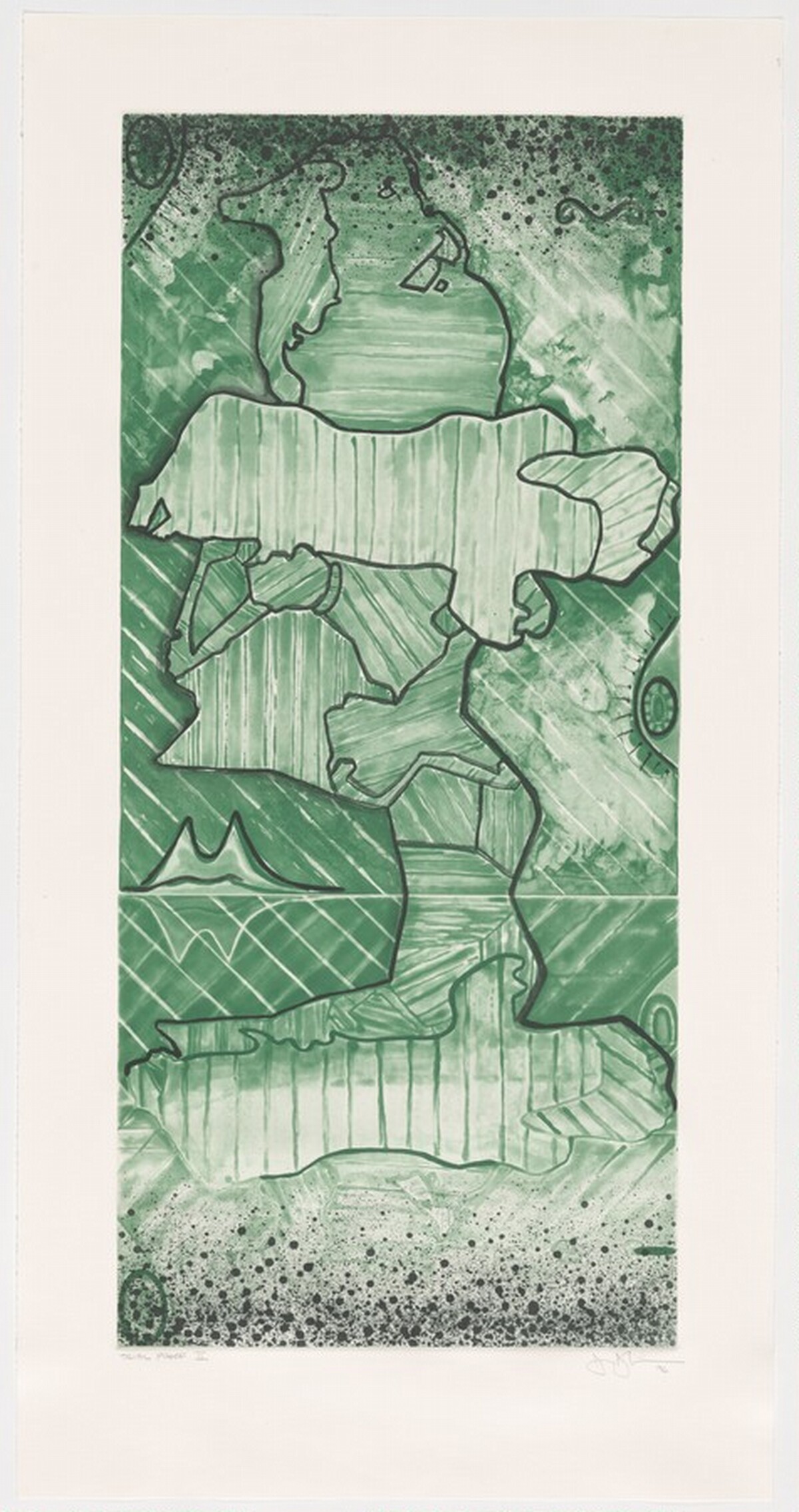 Green Angel 2 [trial proof 2] by Jasper Johns
