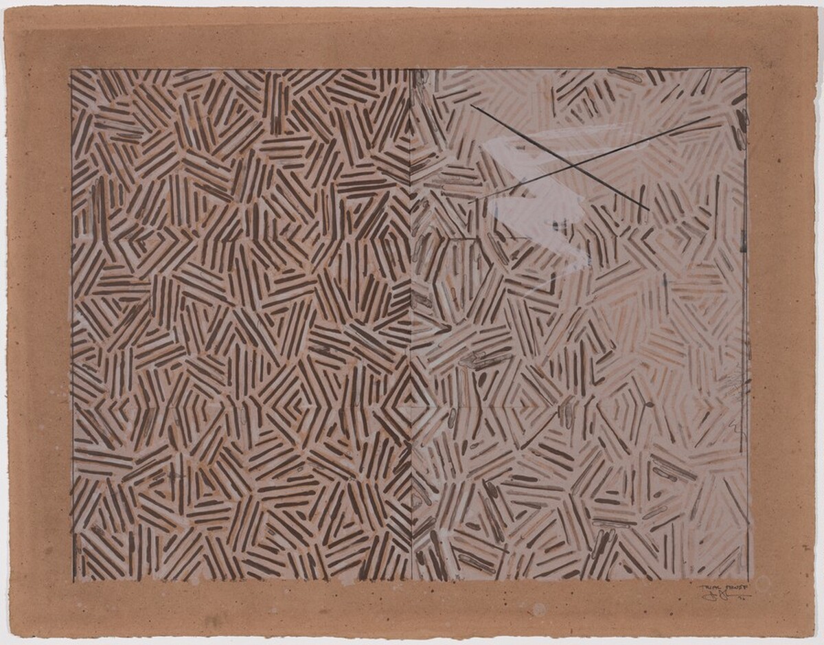 Corpse and Mirror [trial proof] by Jasper Johns
