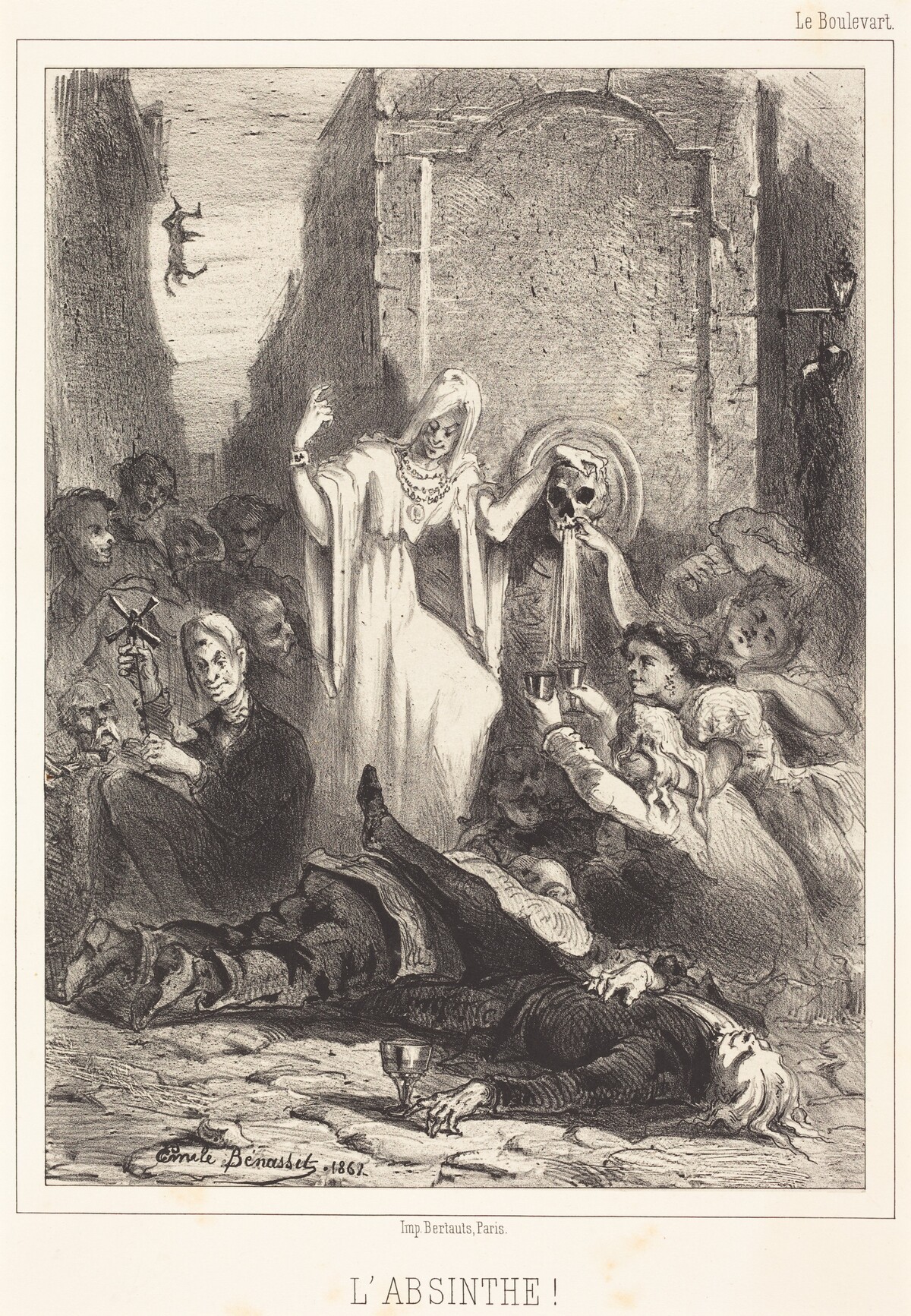 L'Absinthe! by Louis Emile Benassit