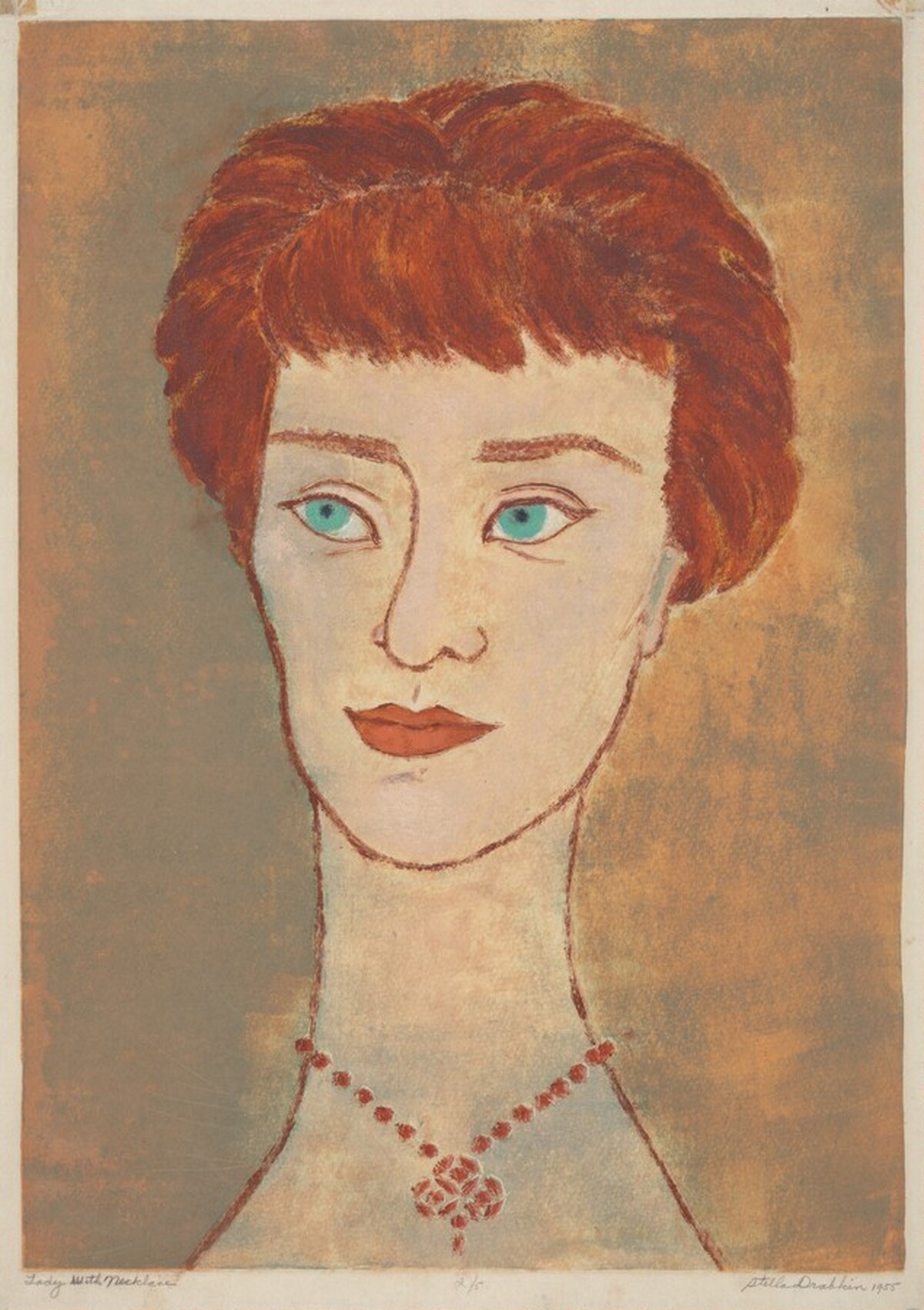 Lady with Necklace by Stella Drabkin