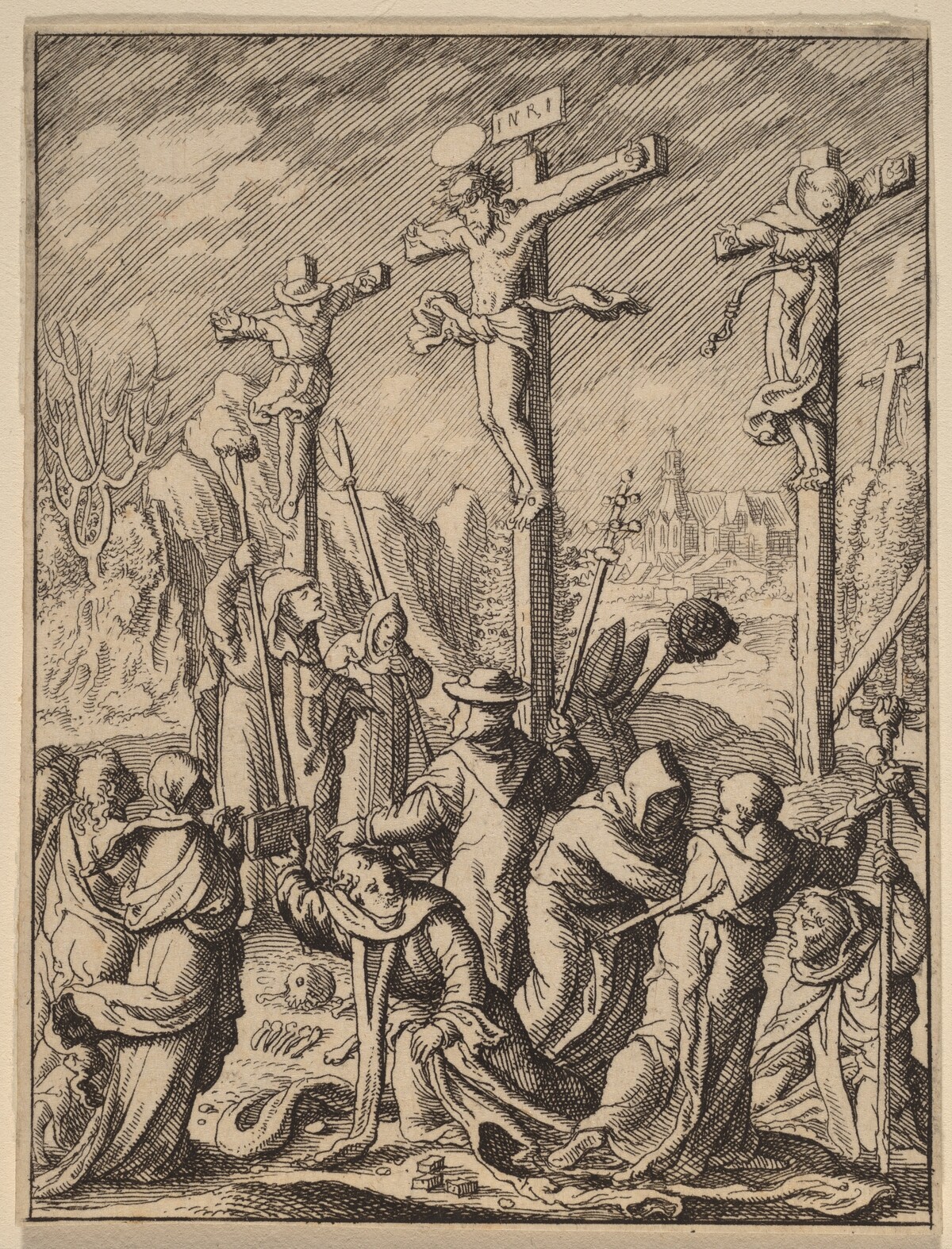 The Crucifixion by Wenceslaus Hollar, after a follower of Hans Holbein the Younger