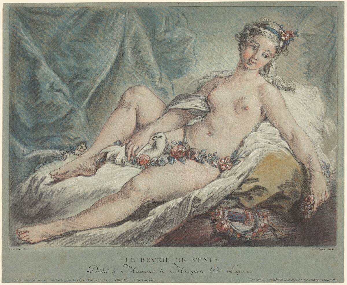Le Réveil de Venus (Venus Awakening) by Louis-Marin Bonnet after François Boucher