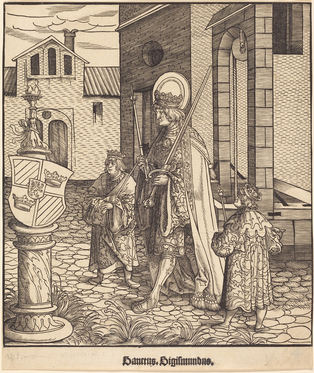Saint Sigismundus by Cornelis Liefrinck after Leonhard Beck