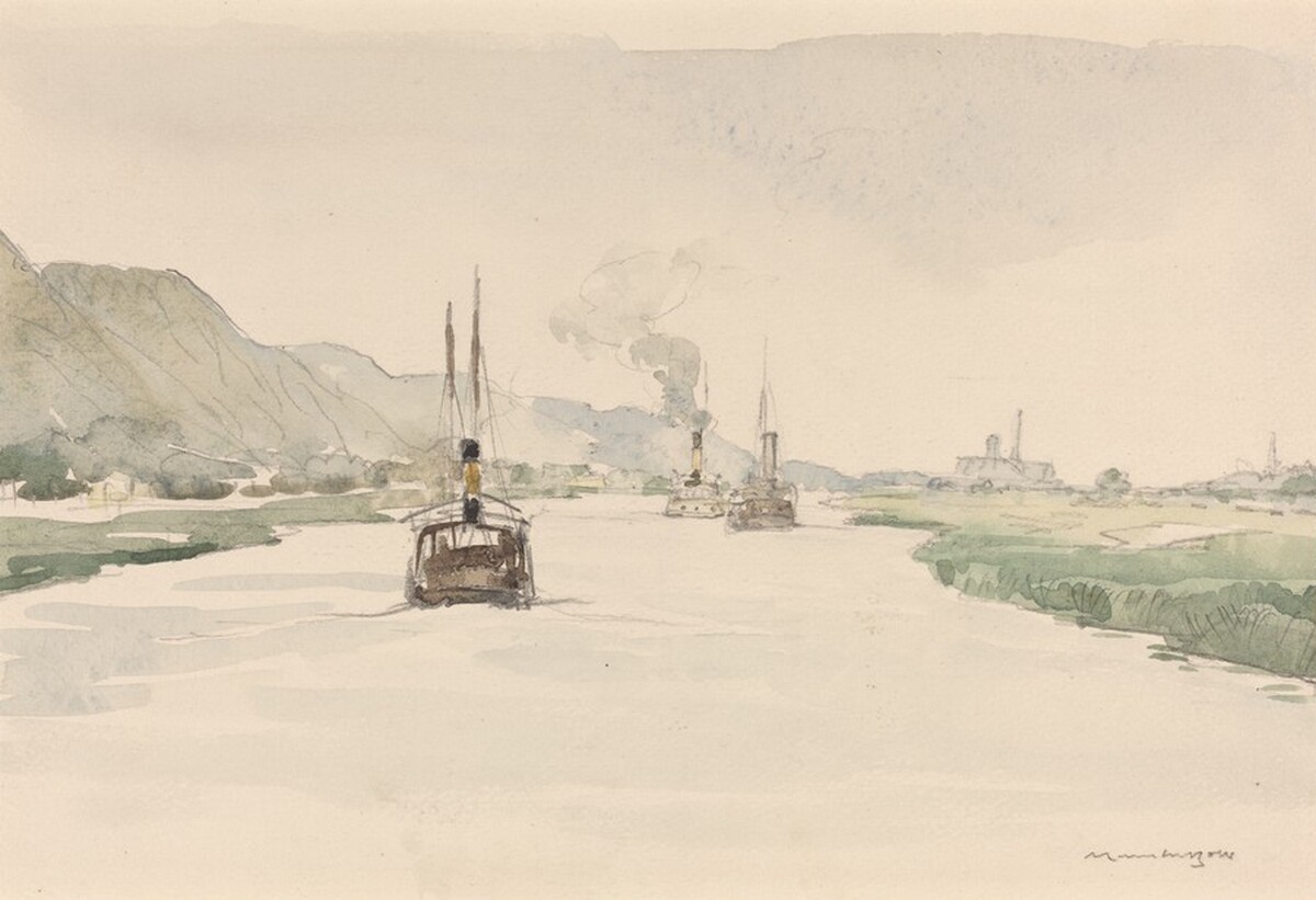 In the Gota Canal by Sir Muirhead Bone
