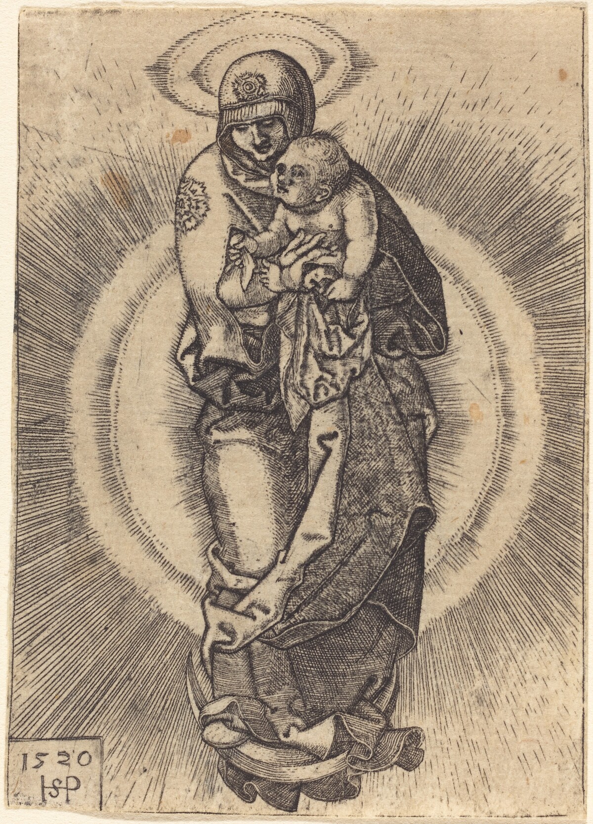The Virgin and Child on the Crescent by Sebald Beham