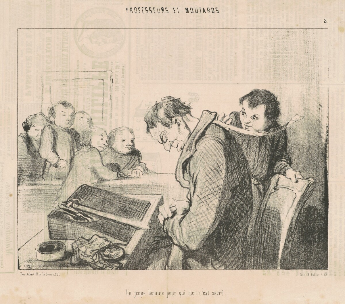 Un jeune homme pour qui rien n'est sacre by Honoré Daumier
