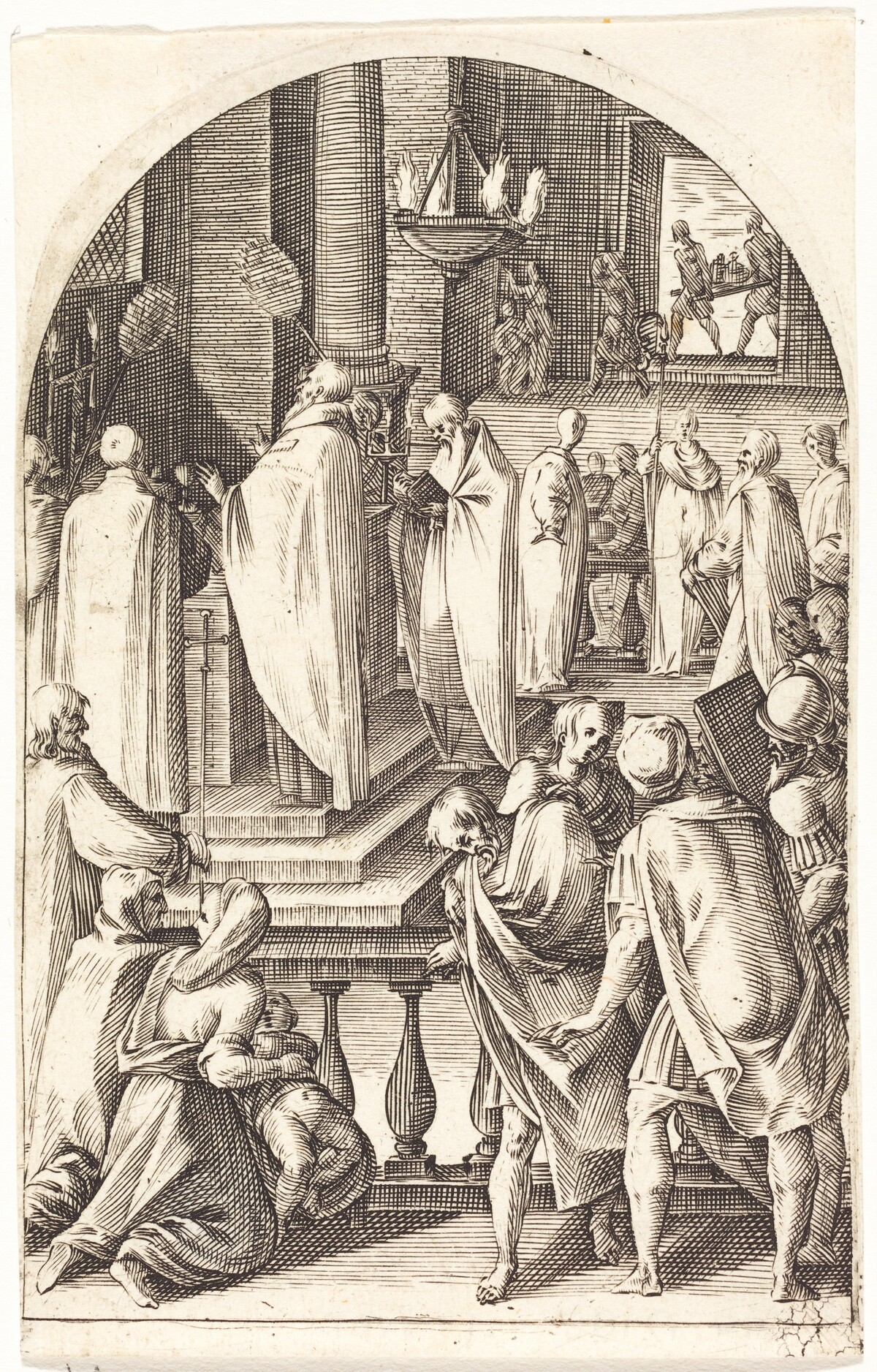 Saint Basil Celebrating the Mass by Jacques Callot