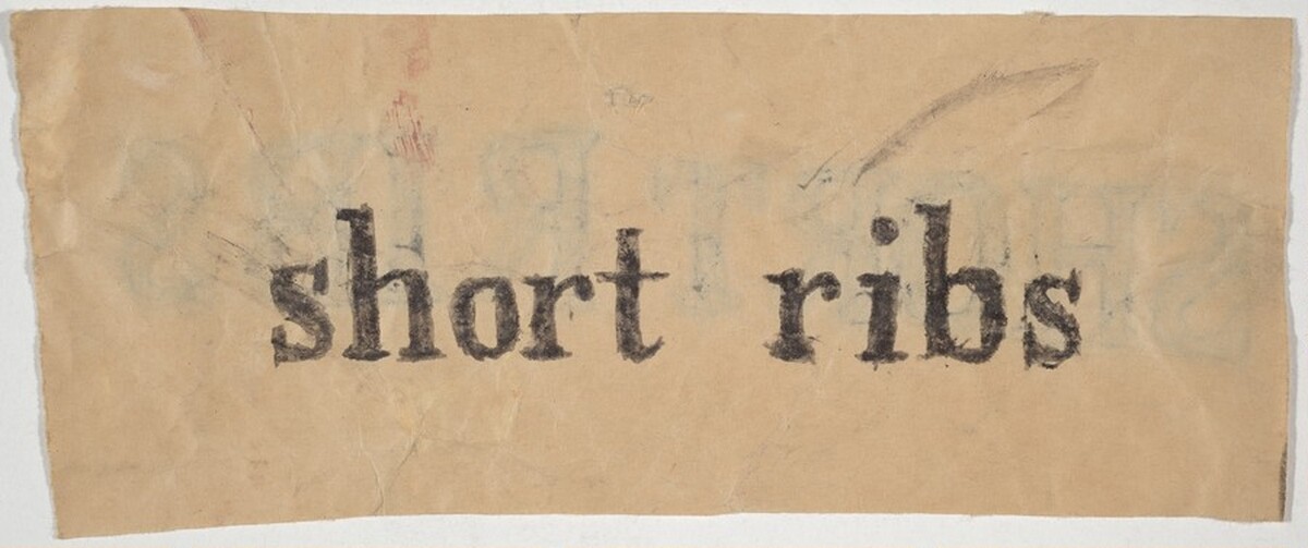 Untitled (short ribs) [verso] by James Castle