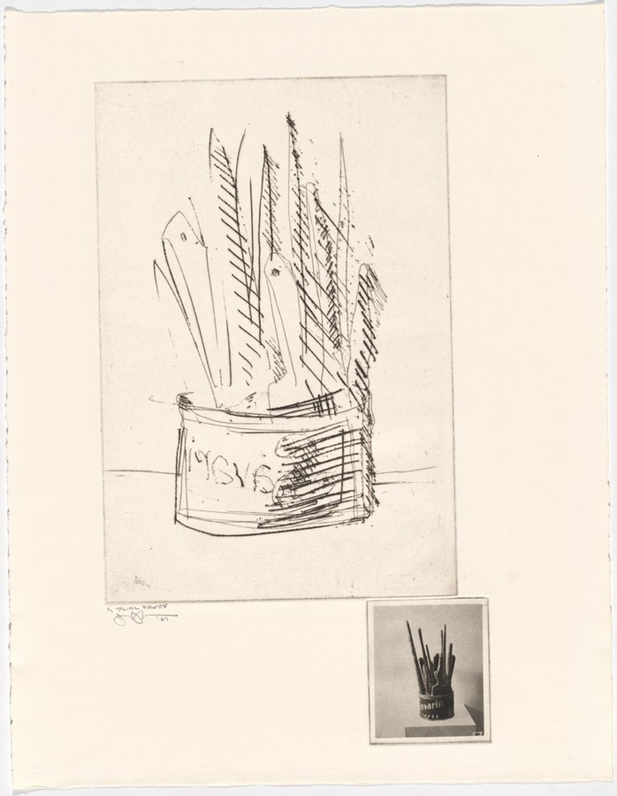 1st Etchings: Savarin [trial proof] by Jasper Johns