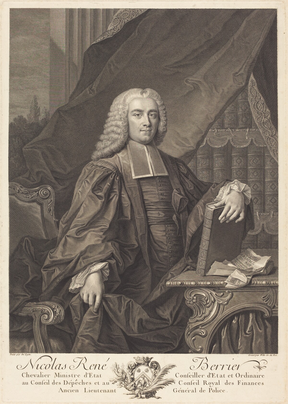 Nicolas Rene Berryer by Johann Georg Wille after Jean-François Delyen