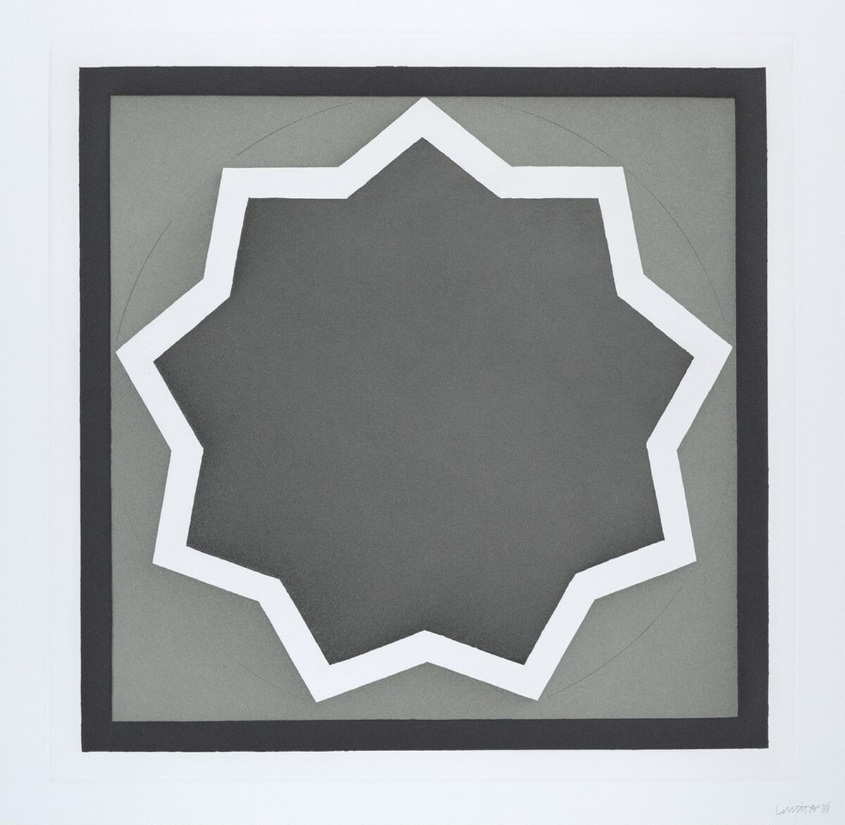 Stars-Dark Center: 9 Point by Sol LeWitt