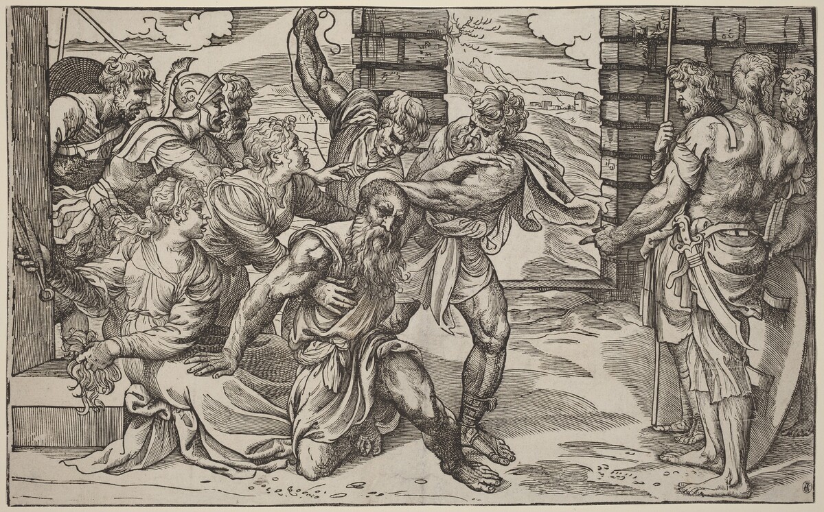 Samson and Delilah by Niccolò Boldrini after Titian