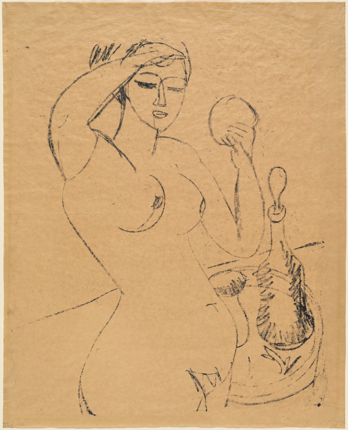 Nude Girl at her Toilette by Ernst Ludwig Kirchner