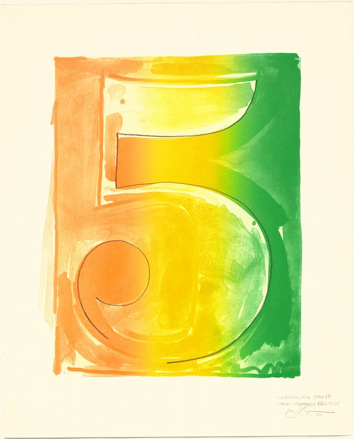 Figure 5 [working proof] by Jasper Johns