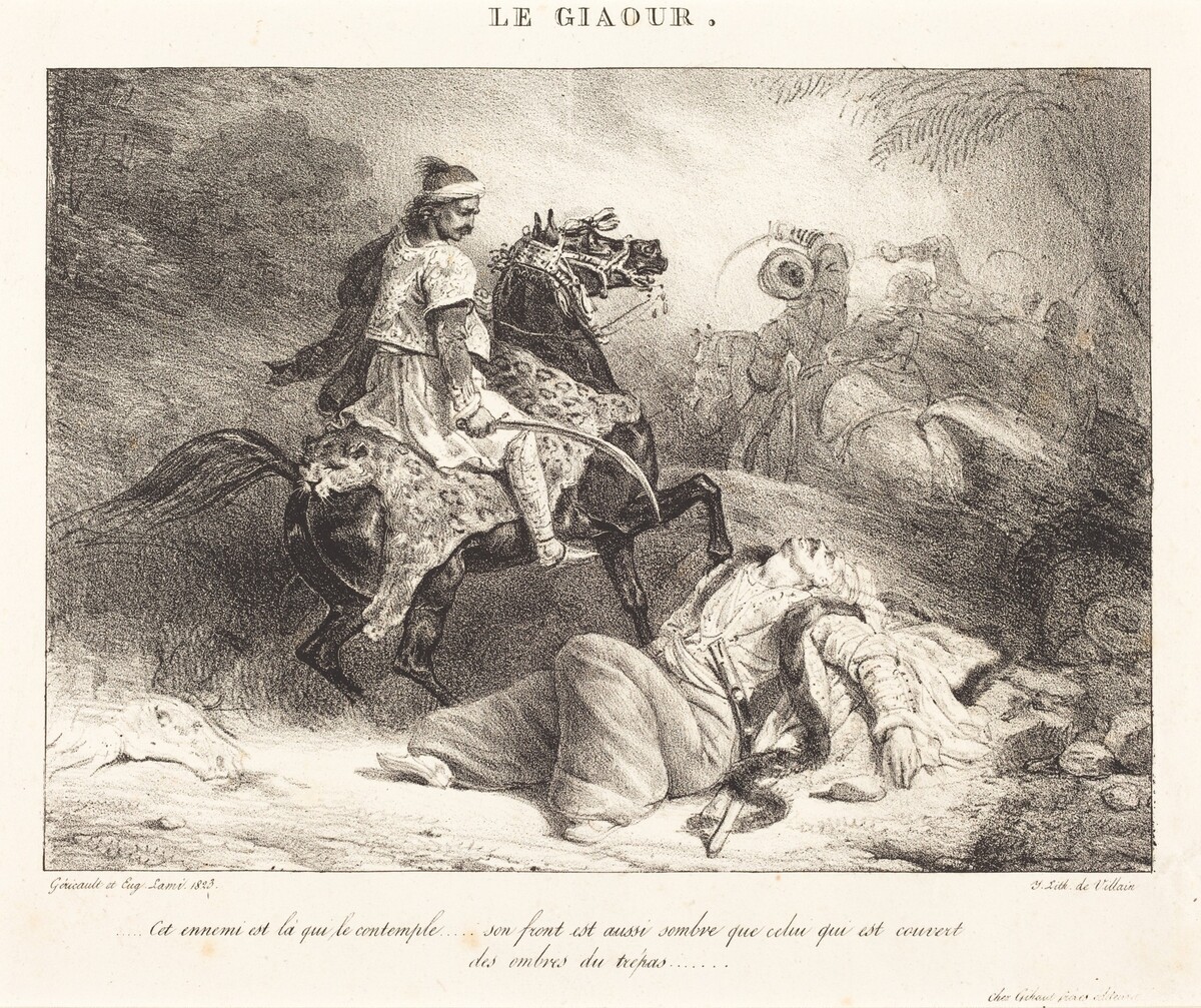 Le Giaour (The Infidel) by Théodore Gericault and Eugène Louis Lami