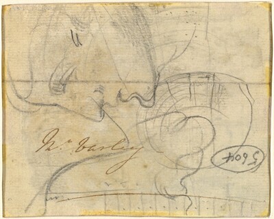 Study of a Head in Profile [verso]