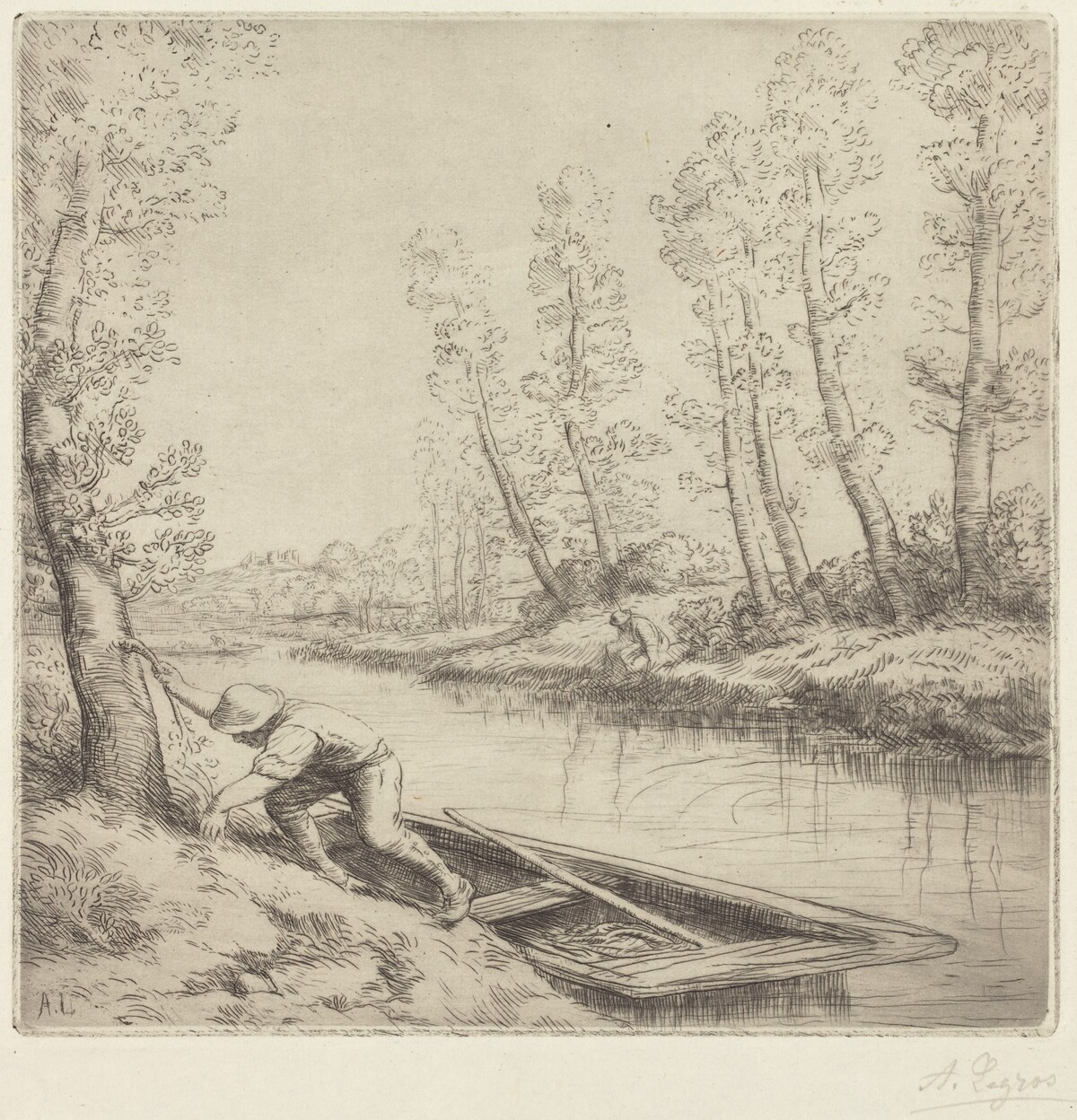 Morning along the River (La matin sur la riviere) by Alphonse Legros