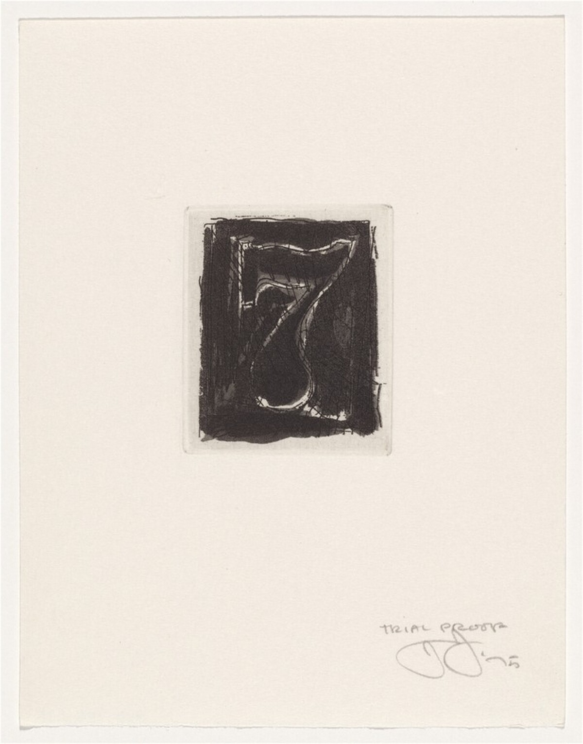 0-9 [trial proof, figure 7] by Jasper Johns