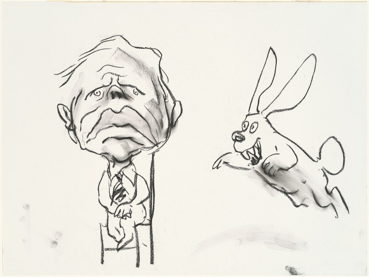 President Carter Attacked by Rabbit by Pat Oliphant