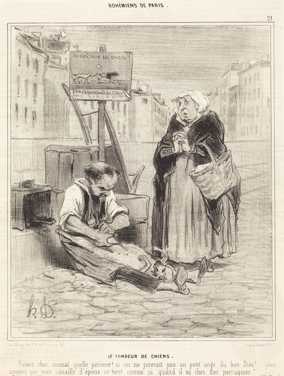 Le Tondeur de chiens by Honoré Daumier