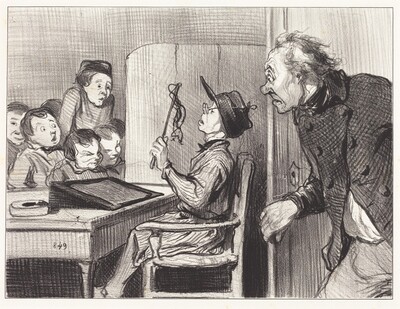 Attends... j'te vas en donner... du maitre d'école