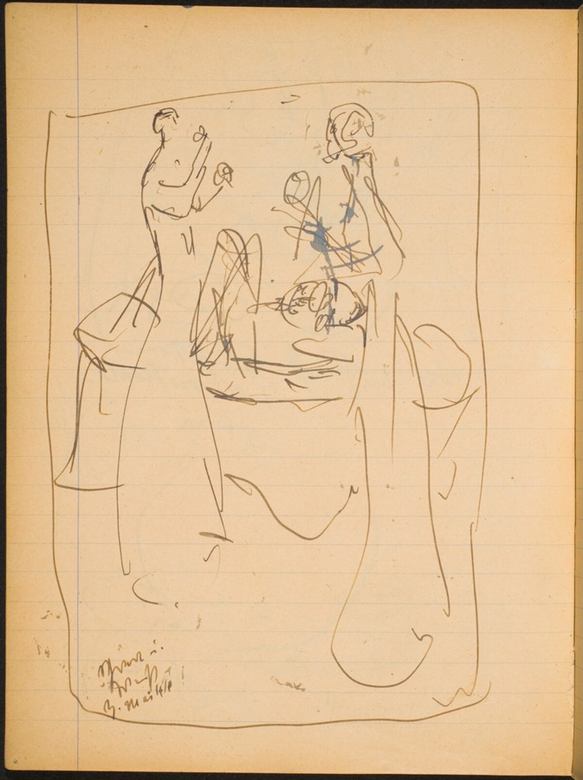 Zwei Stehende Frauen (Two Standing Women) [p. 6] by Max Beckmann