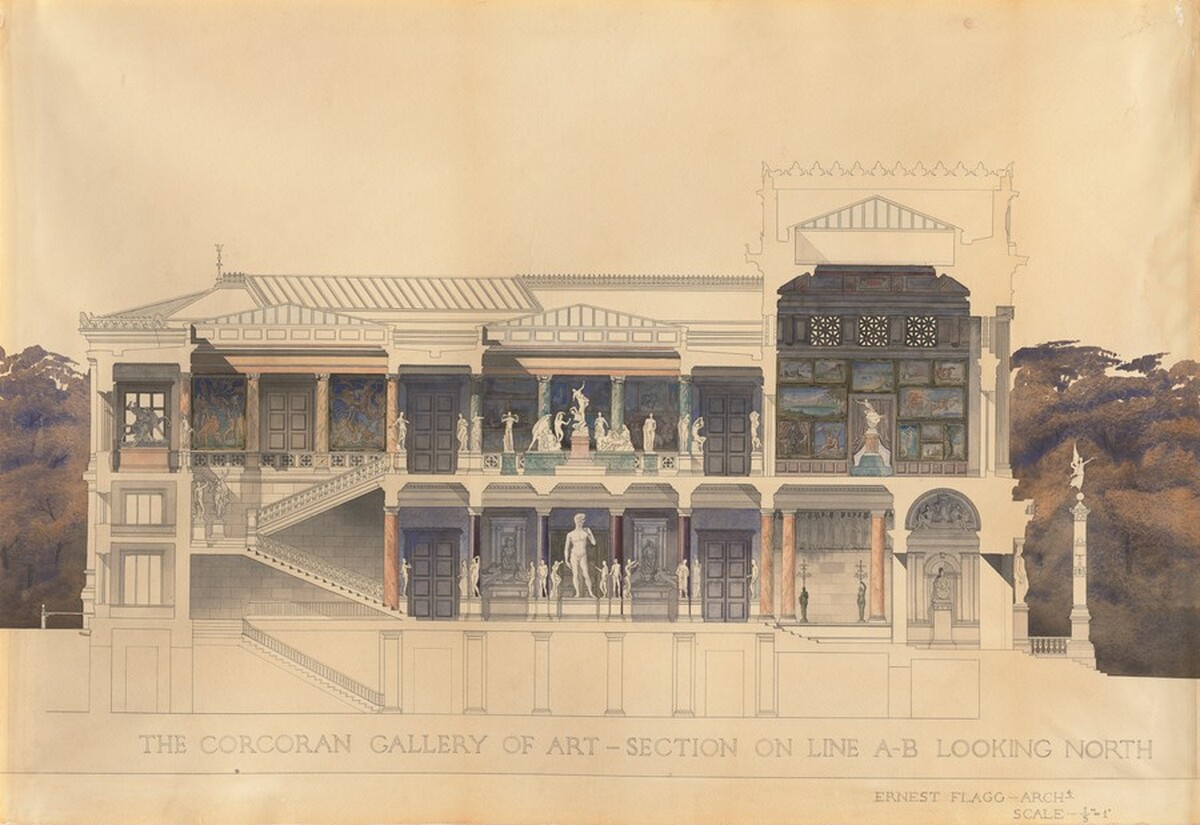 Corcoran Gallery of Art, Section by Ernest Flagg