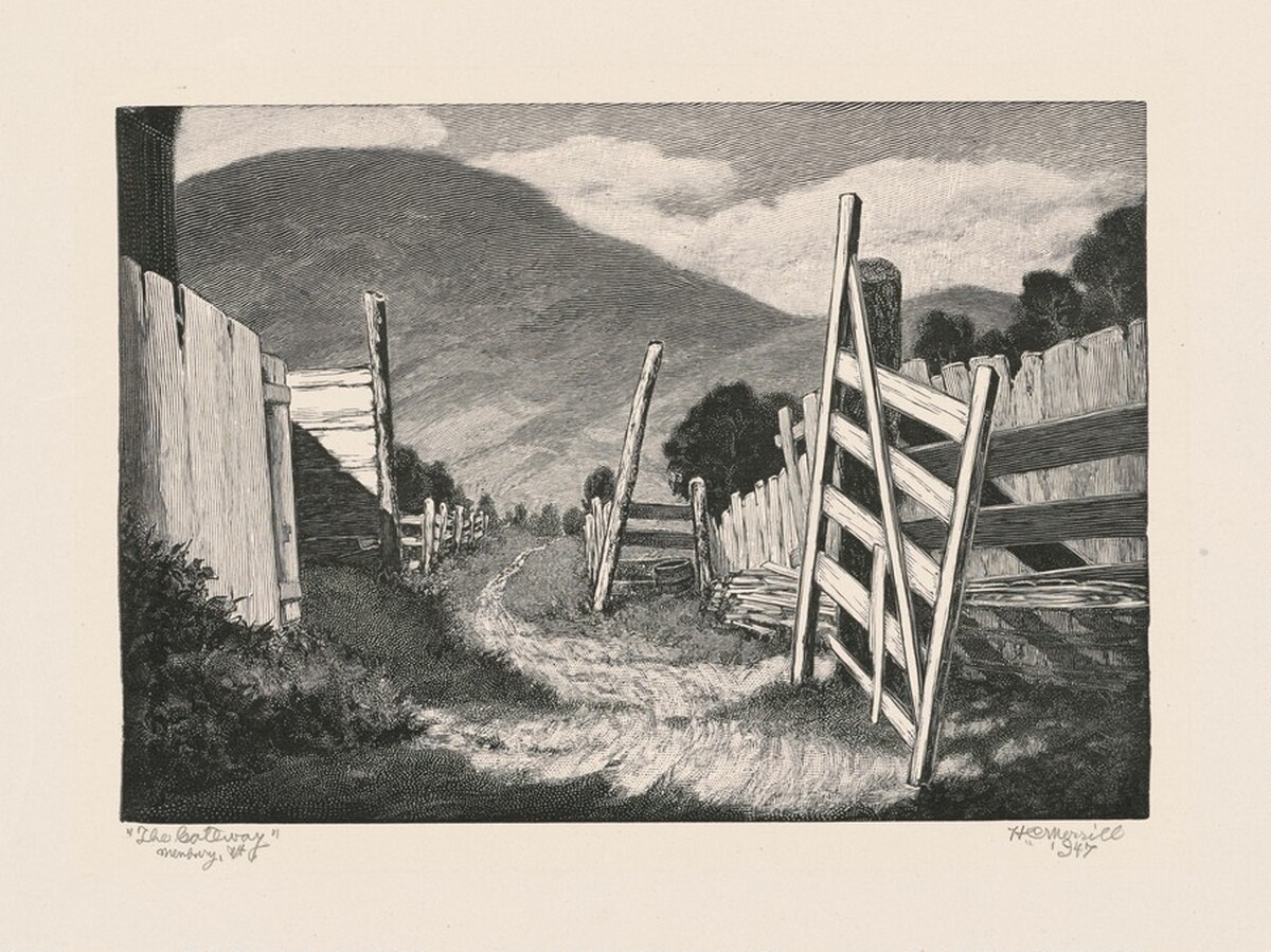 The Gateway, Menbury, New Hampshire by Hiram Campbell Merrill