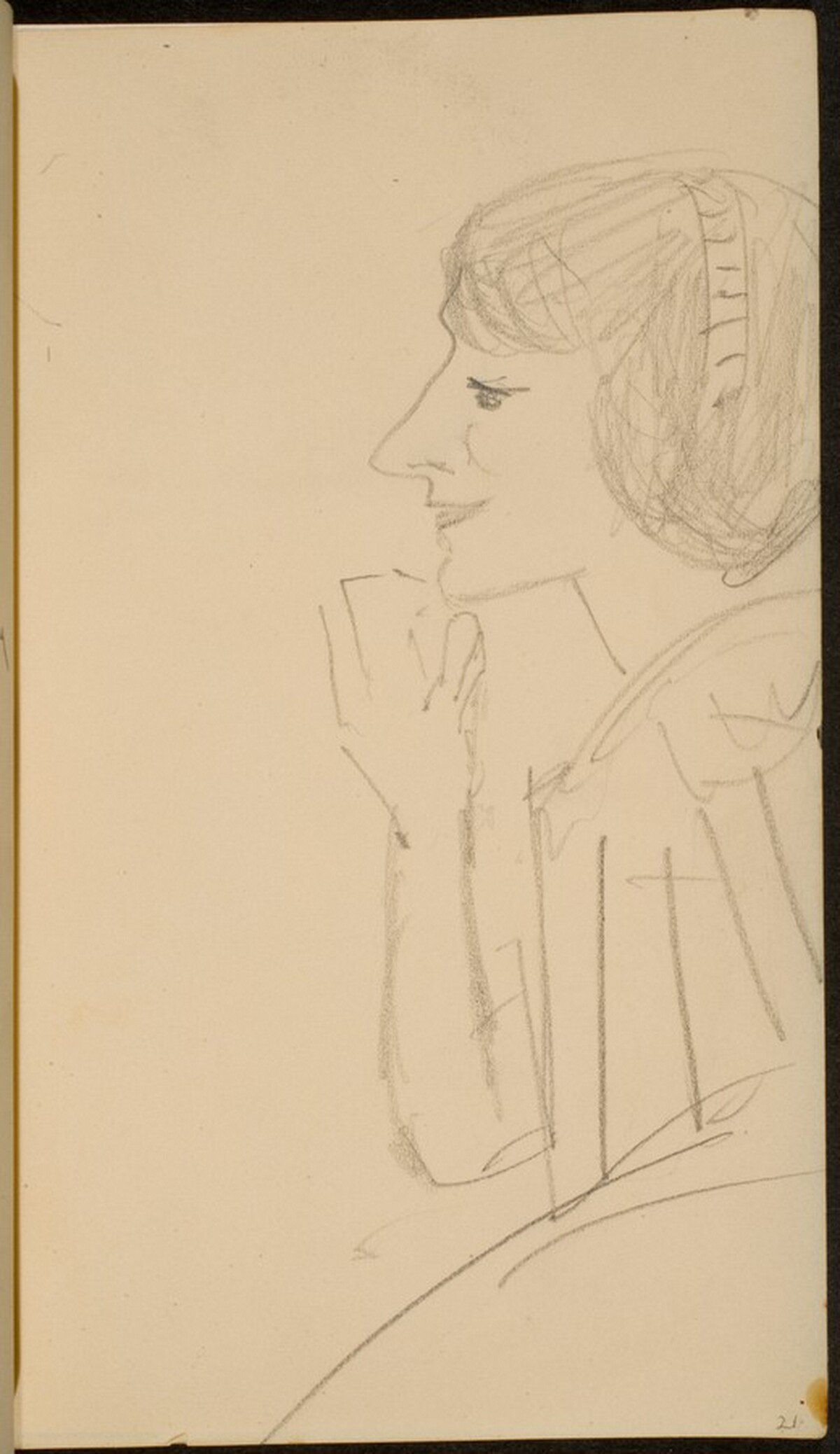 Frau im Profil (Woman in Profile) [p. 21] by Max Beckmann
