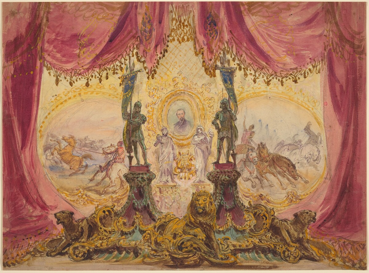 Stage Set With Paintings And Statues by Robert Caney
