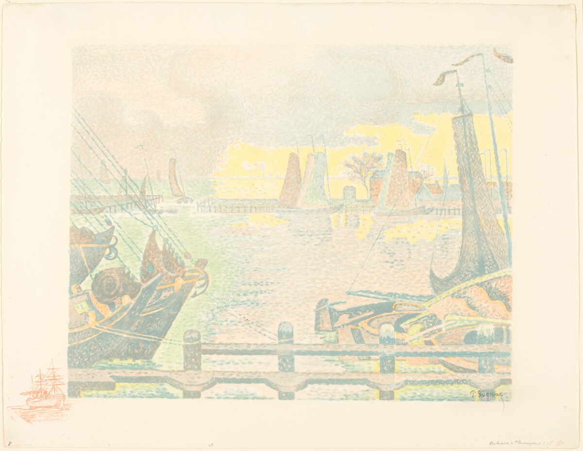 Boats at Flushing (Bateaux à Flessingue) by Paul Signac