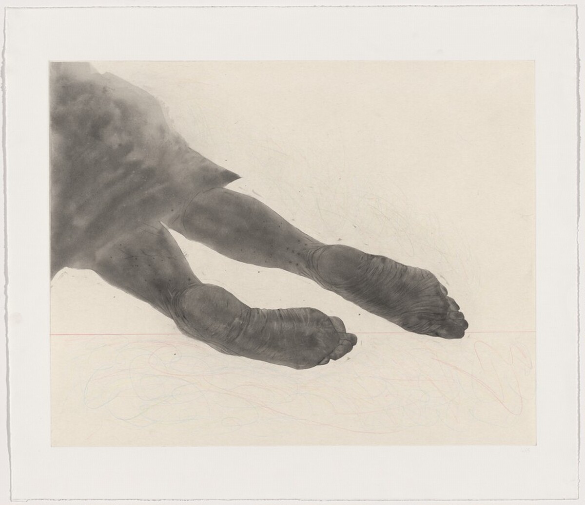 Still [working proof 3] by Kiki Smith