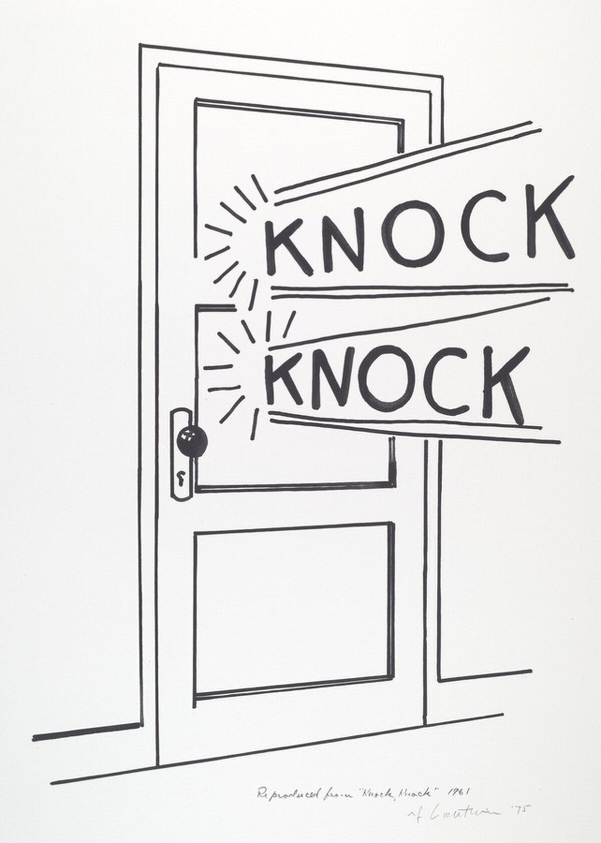 Knock, Knock Poster by Roy Lichtenstein