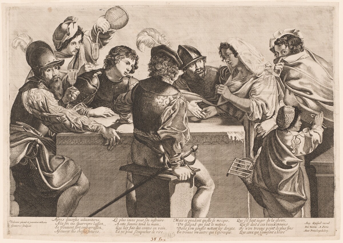 The Fortune Teller by Jean Ganière, after Valentin de Boulogne