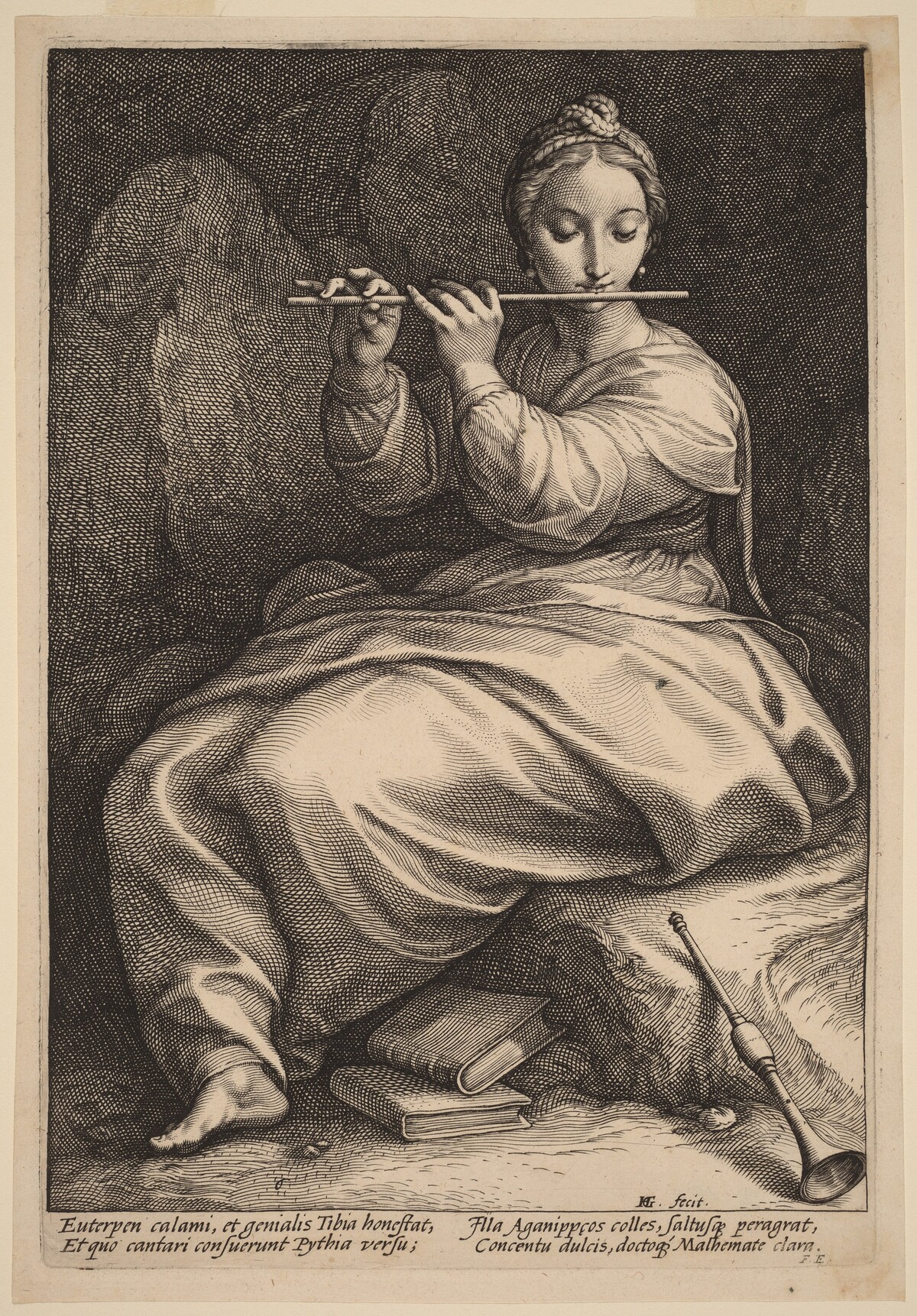 Euterpe by Hendrik Goltzius