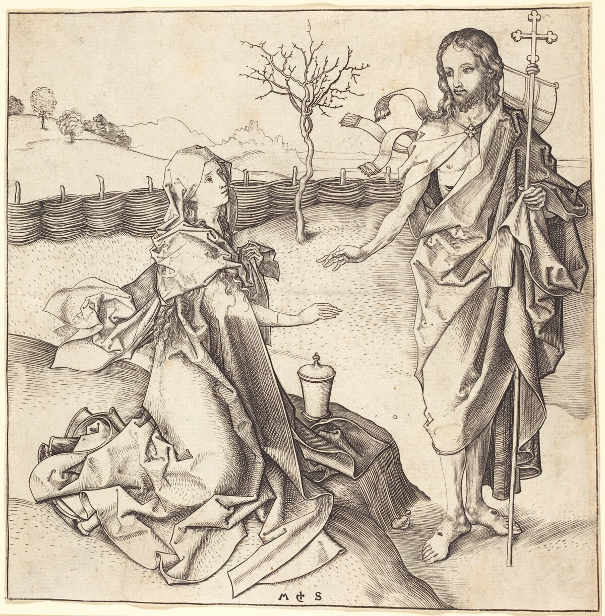 Christ Appearing to Mary Magdalene by Martin Schongauer